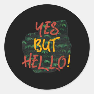 Hello Summer Graphic Short Sleeve Tee Vacation For Classic Round Sticker