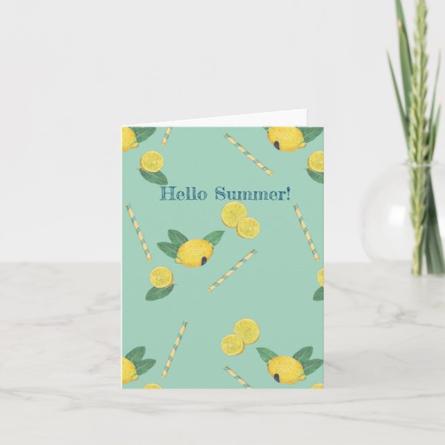 Hello Summer Greeting Card (Front)