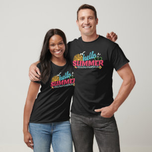 Hello Summer #Happy Last Day of School Fun Bright T-Shirt