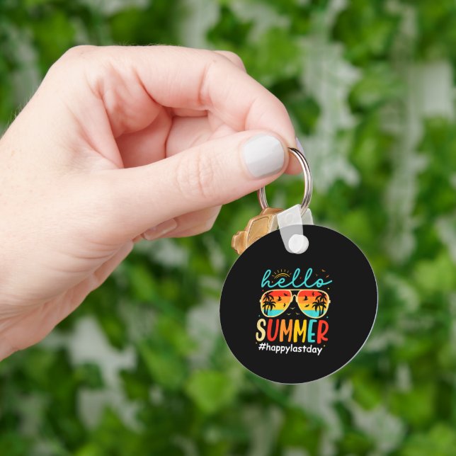 Hello Summer Happy Last Day of School Student Key Ring (Hand)