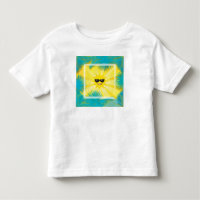 Hello Summer! Happy Sun Smiley Tropical palm frame