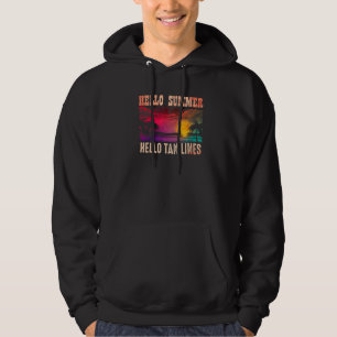 Hello Summer Hello Tan Lines Retro Vacation Hoodie