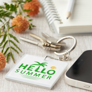 Hello Summer Key Ring