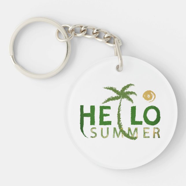Hello Summer Key Ring (Front)