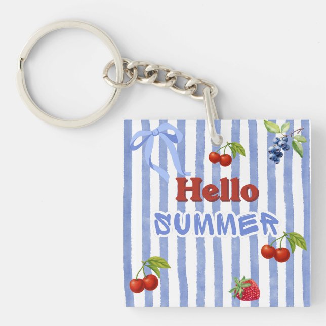 Hello Summer Key Ring (Front)