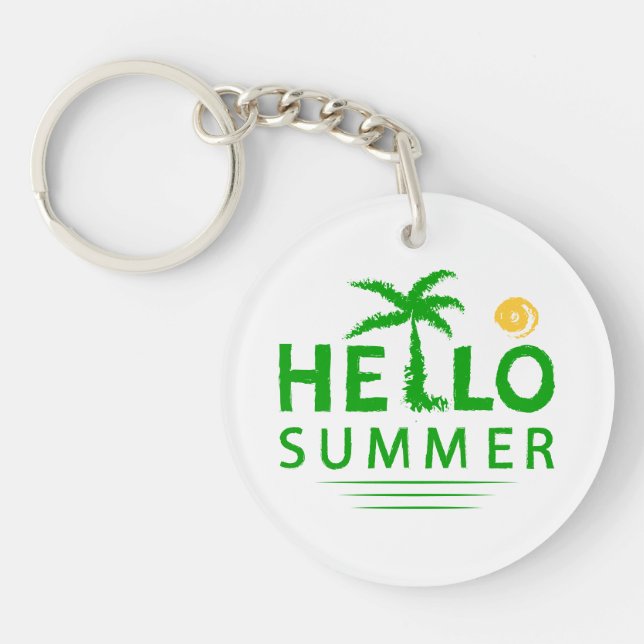 Hello Summer Key Ring (Front)