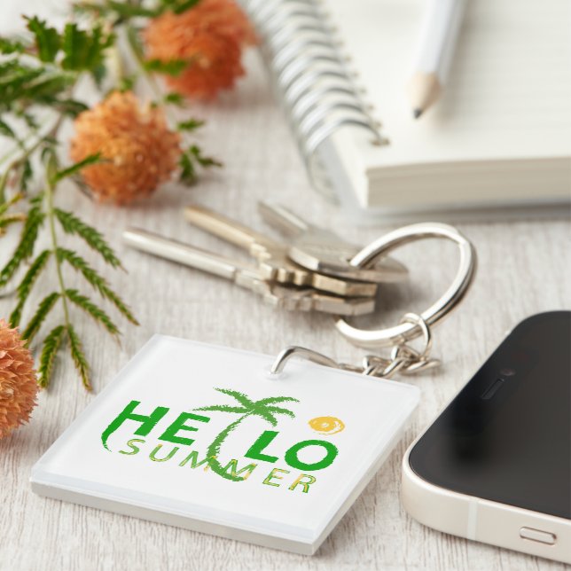 Hello Summer Key Ring (Front Right)