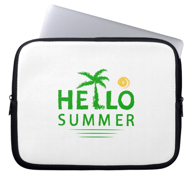 Hello Summer Laptop Sleeve (Front)