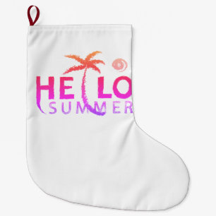 Hello Summer Large Christmas Stocking