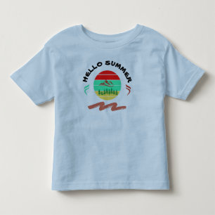 Hello Summer Light Blue  Toddler T-Shirt