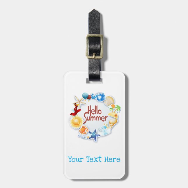 Hello Summer Luggage Tag (Front Vertical)