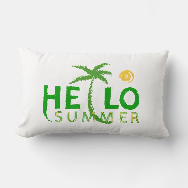 Hello Summer Lumbar Cushion (Front)