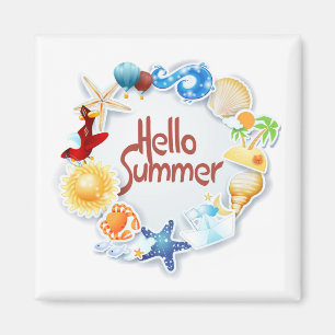 Hello Summer Magnet