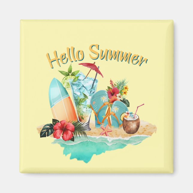Hello Summer  Magnet (Front)