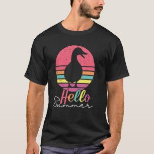 Hello Summer Mama Duck Mum Pastel Sunset Cat Grand T-Shirt
