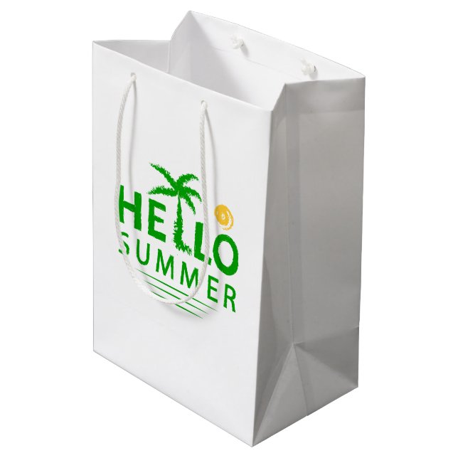 Hello Summer Medium Gift Bag (Back Angled)