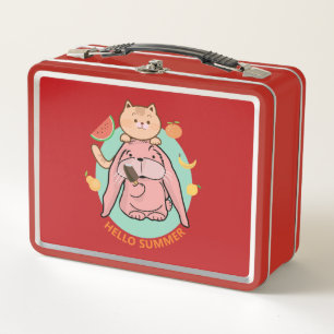 Hello Summer Metal Lunch Box