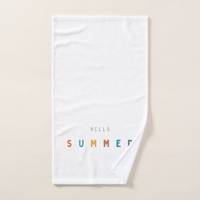 hello summer modern Hand Towel  (Hand Towel)