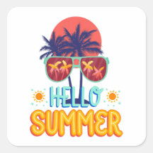 Hello Summer Modern Minimalist Sun Typography