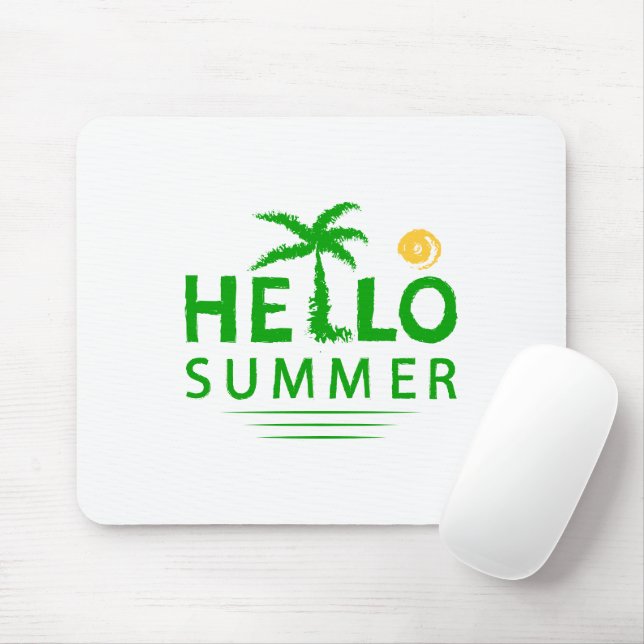 Hello Summer Mouse Pad (With Mouse)