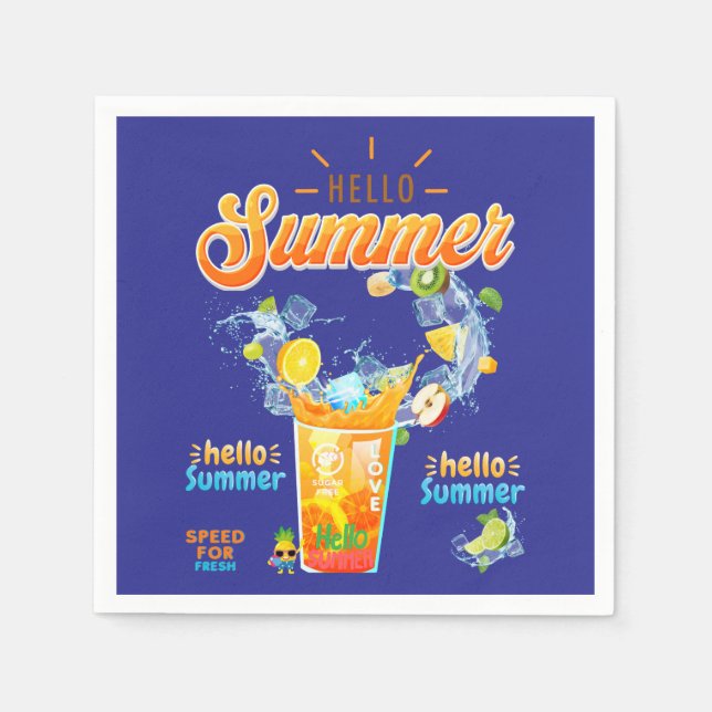 Hello Summer Napkin (Front)