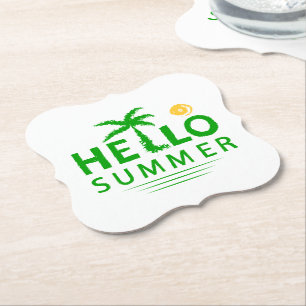 Hello Summer Paper Coaster