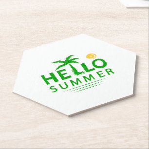 Hello Summer Paper Coaster