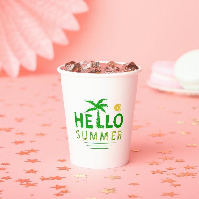 Hello Summer Paper Cups (Insitu)