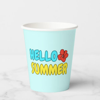 Hello Summer Paper Cups