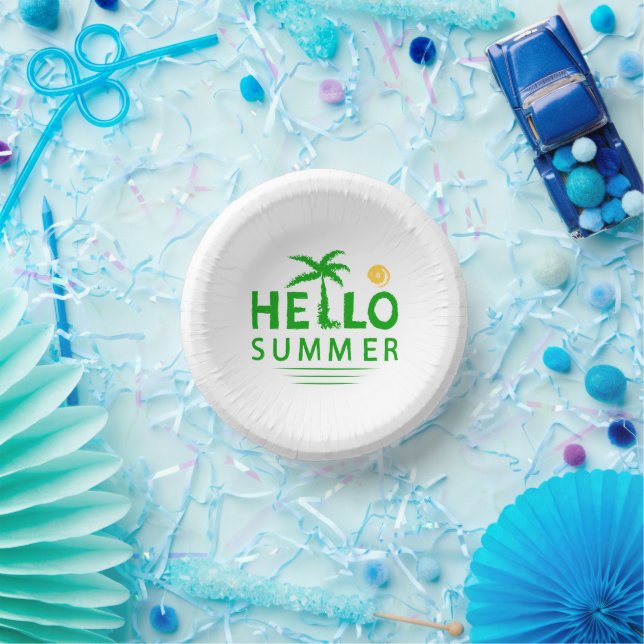 Hello Summer Paper Plate (Party)