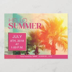 Hello Summer Party Invite
