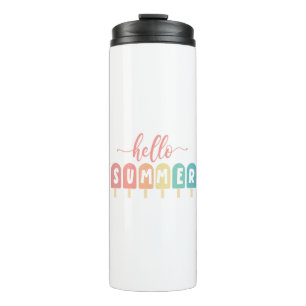Hello Summer Pastel Popsicles Thermal Tumbler