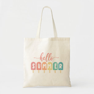 Hello Summer Pastel Popsicles Tote Bag