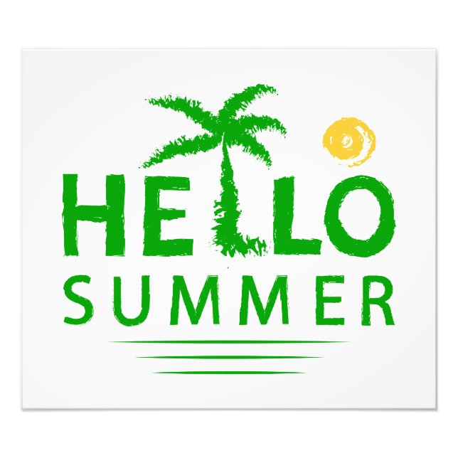 Hello Summer Photo Print (Front)