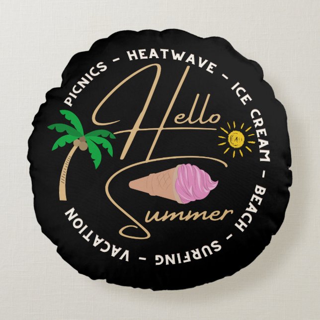 hello summer pillow (Front)