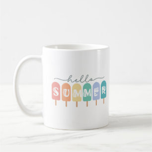 Hello Summer Popsicle Colourful Coffee Mug