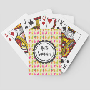 Hello Summer Popsicles and Ice Cream Playing Cards