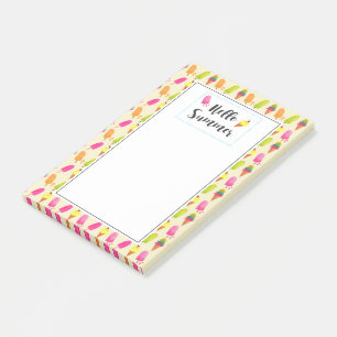 Hello Summer Popsicles and Ice Cream Post-it Notes
