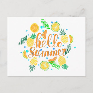 Hello summer postcard