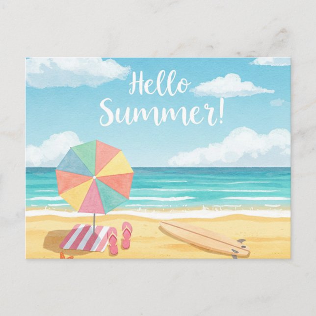 hello Summer  Postcard (Front)