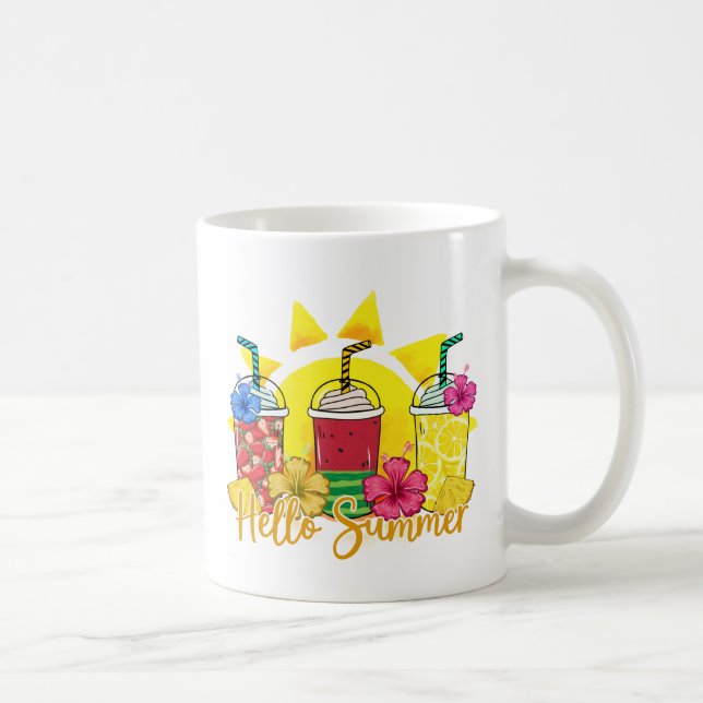 Hello Summer | Refreshing Tropical Fruit Smoothie Coffee Mug (Right)