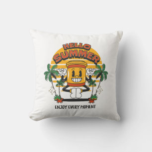 Hello Summer Retro Mascot Cushion