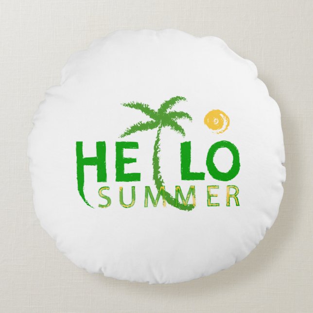 Hello Summer Round Cushion (Front)