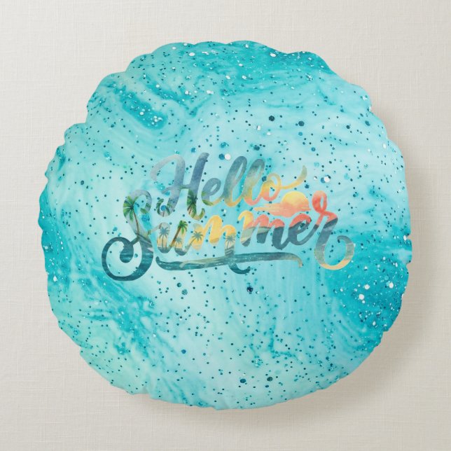 Hello Summer Round Cushion (Front)