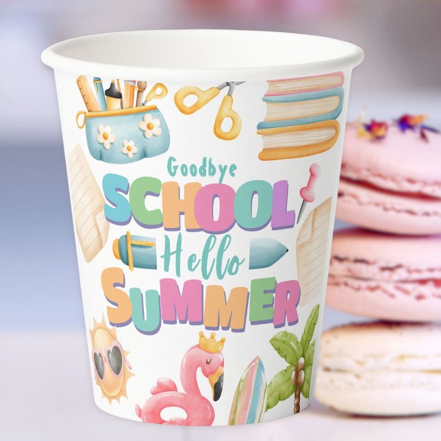 Hello Summer! School's Out Summer Pool Party Paper Cups (Creator Uploaded)
