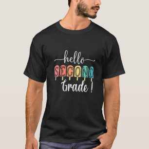 Hello Summer Second 2nd Grade Teacher Summer Ice C T-Shirt