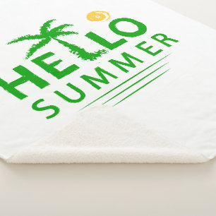 Hello Summer Sherpa Blanket