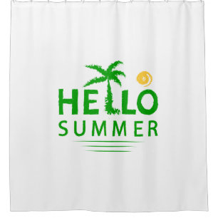 Hello Summer Shower Curtain