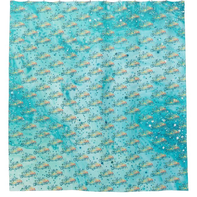 Hello Summer Shower Curtain (Front)
