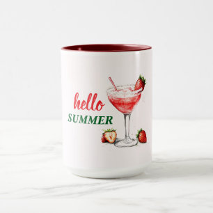 Hello Summer   Strawberry Cocktail Combo Mug